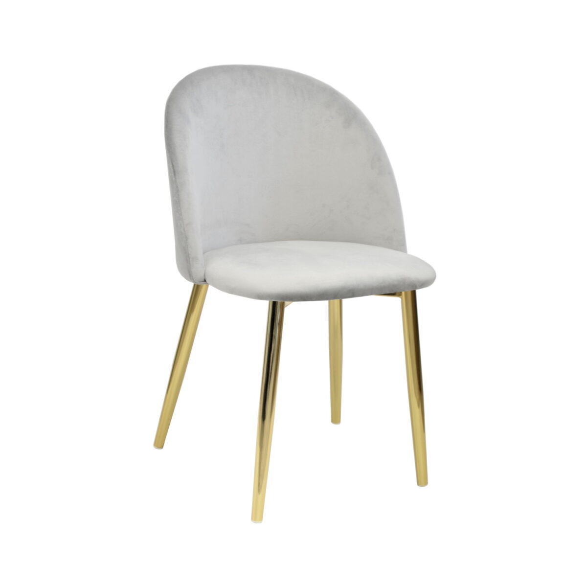Scaun Maya Grey Descoperiți scaunul Maya Grey, o alegere elegantă pentru mobilierul din bucătărie. Cu un design confortabil din placaj și catifea moale, picioarele din metal auriu adaugă un strop de lux. Perfect pentru orice interior! Găsiți-l și în varianta roz.