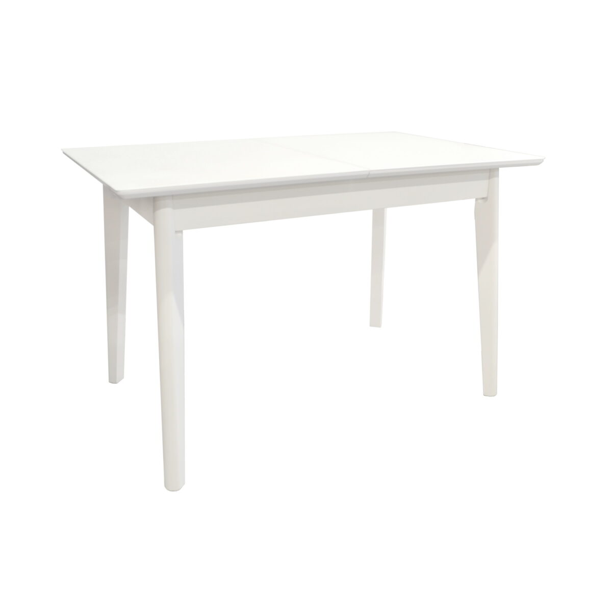 Раскладной стол MG-A05 White Glass+White Legs 120/150×75 Раскладной стол MG-A05 с белым стеклом и белыми ножками идеально подходит для вашей кухни. Регулируемая длина (120/150 см) позволяет разместить от 4 до 6 человек. Удобный механизм выдвижения и стильный дизайн делают его незаменимым элементом интерьера.