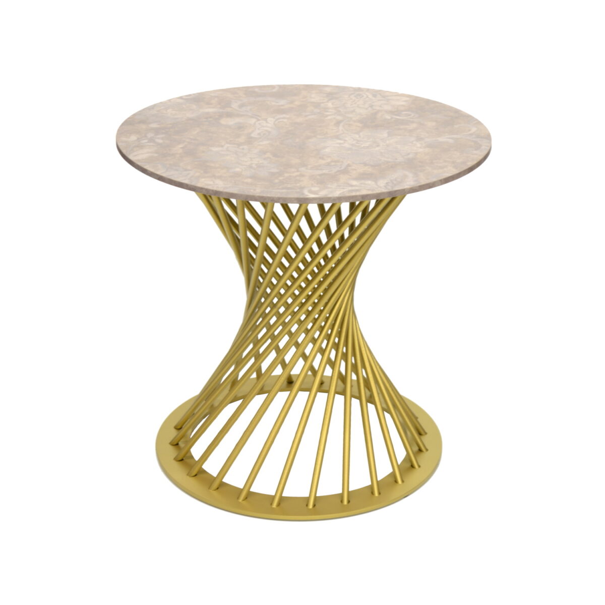Măsuță Cafea FELICIA Cleaf+Golden Leg  H47 Descoperă măsuța de cafea Felicia, perfectă pentru un living modern! Cu un design stilat, blatul din PAL melaminat bej închis și cadrul auriu din oțel, această masă are o înălțime de 47 cm și un diametru de 50 cm. Ideală pentru economisirea spațiului și personalizabilă!