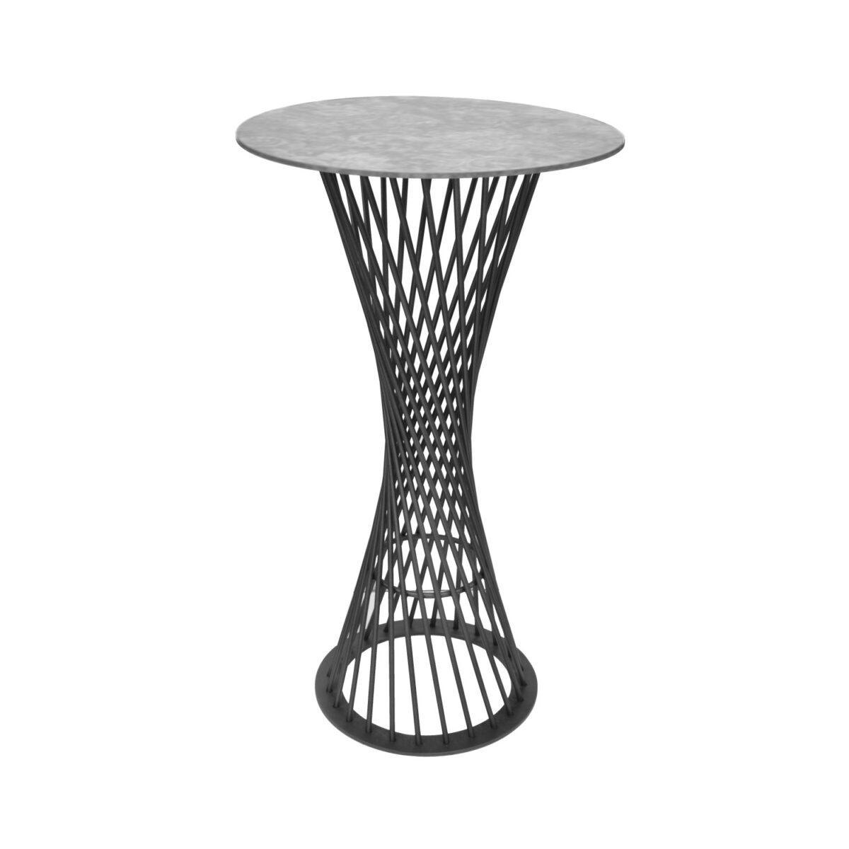 Bar Table/Break FELICIA Cleaf Ø60 Discover the FELICIA Cleaf Ø60 bar table, perfect for modern kitchens! With an elegant design, a grey melamine tabletop and a durable metal frame, it offers comfort and style. Ideal for 2 people, it takes up little space. Choose your preferred color option!