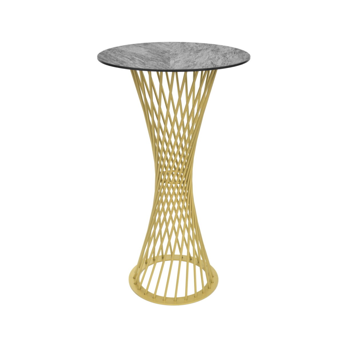 Masă Bar/Break FELICIA Cleaf+Golden Leg  Ø60 Descoperă masa de bar FELICIA Cleaf+Golden Leg Ø60, perfectă pentru bucătăria ta de vis. Cu un design modern și un cadru din oțel, masa oferă comoditate și funcționalitate. Ideală pentru spații mici, poate găzdui 2 persoane. Alege dintr-o gamă variată de culori.