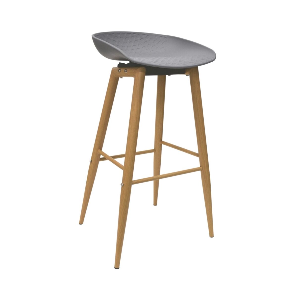 Hector Grey Bar Stool Discover the Hector Grey bar stool, perfect for modern kitchens! With a sleek and durable design, this stool made of metal and plastic can support up to 150 kg. Its height of 87 cm and color options in white or black make it the ideal choice for a stylish decor.