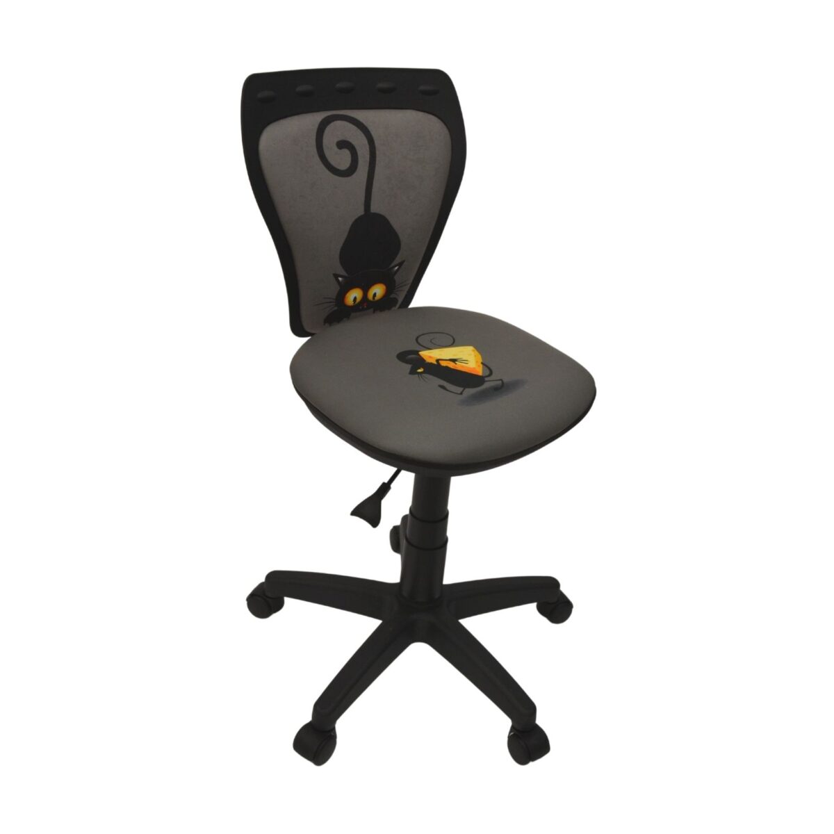 Fotoliu pentru Copii MINISTYLE GTS~Cat & Mouse Adaugă un strop de distracție în camera copilului tău cu fotoliul pentru copii MINISTYLE GTS Cat & Mouse! Confortabil și reglatabil, acest scaun din catifea gri este perfect pentru birou. Ideal pentru micii aventurieri!