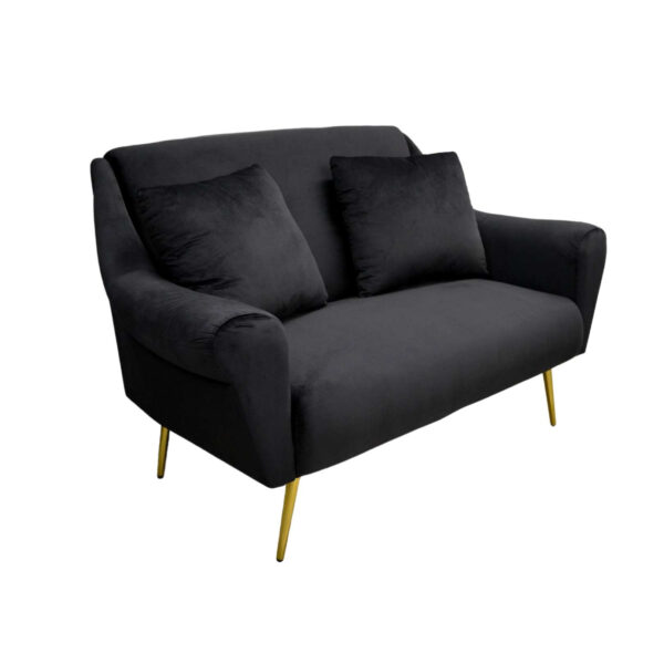 Canapea GLORIOSA 2 Black Descoperiți canapeaua GLORIOSA 2 Black, o piesă de mobilier elegantă ce aduce rafinament și confort oricărui interior. Cu design sofisticat, tapițerie din catifea și suport din metal durabil, această canapea este ideală pentru orice încăpere. Transformați-vă spațiul cu stil!