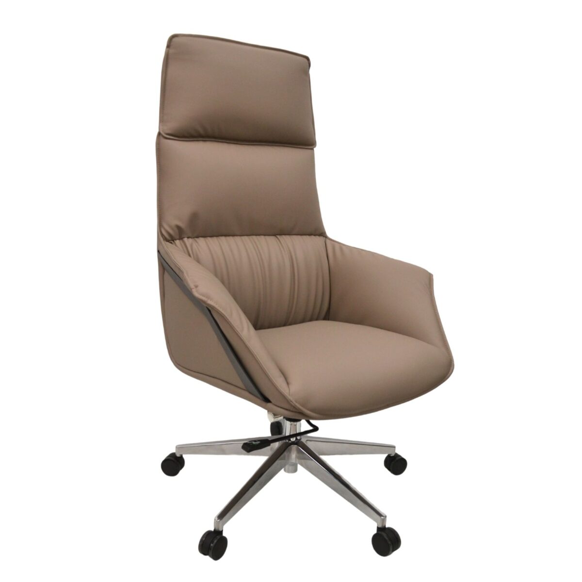 Office Armchair A060 Discover the comfort and elegance of the A060 office armchair, featuring chrome steel legs and upholstery made from durable eco leather. The Multiblock mechanism allows for easy adjustment of height and tilt, making it ideal for a modern office.