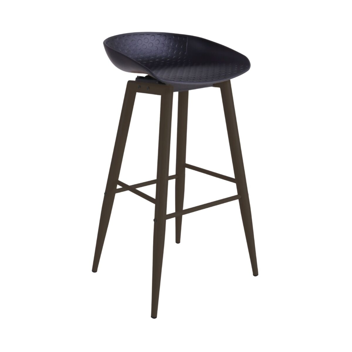 Bar Chair Hector Black Discover the Hector Black bar stool, perfect for modern kitchens! Featuring a black painted metal frame and a durable plastic seat, this 87 cm high stool combines style with comfort. Choose from a variety of shades to complement your design!