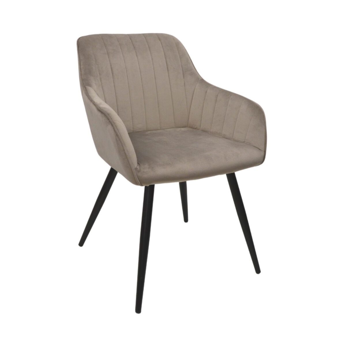 Scaun Iris Beige Black Legs Descoperiți scaunul Iris Beige, perfect pentru bucătăria dumneavoastră! Cu un design elegant și tapițerie din catifea moale, acest scaun oferă confort și stil. Picioarele din metal protejează pardoseala, iar dimensiunile sale îl fac ideal pentru orice spațiu. Disponibil și în alte culori!