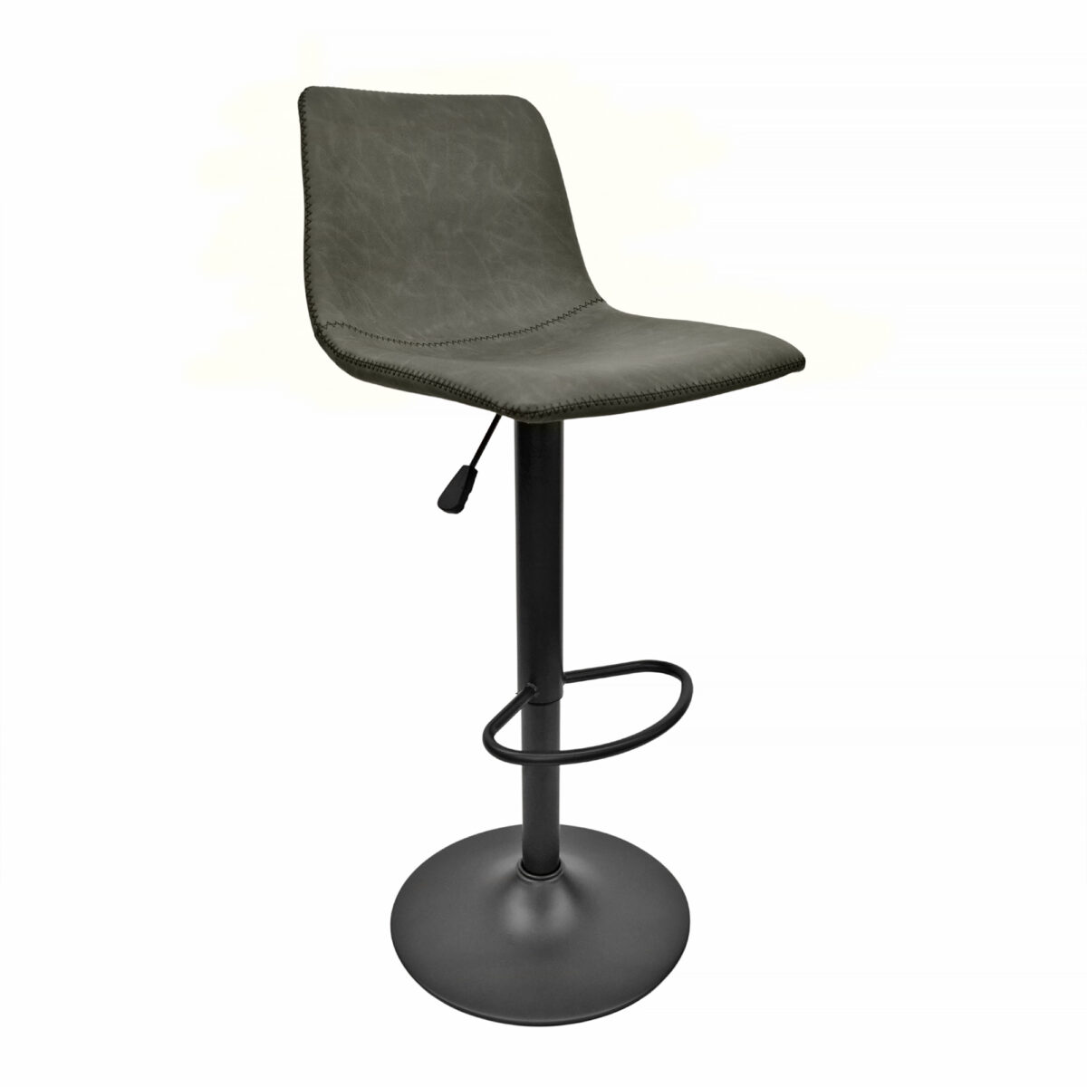 Bar stool SB-91 Dark grey Discover the SB-91 Dark Grey bar stool, perfect for your kitchen! With a modern and comfortable design, this high stool made of eco-leather and painted metal base ensures stability and style. Ideal for an elegant interior, it supports up to 120 kg.