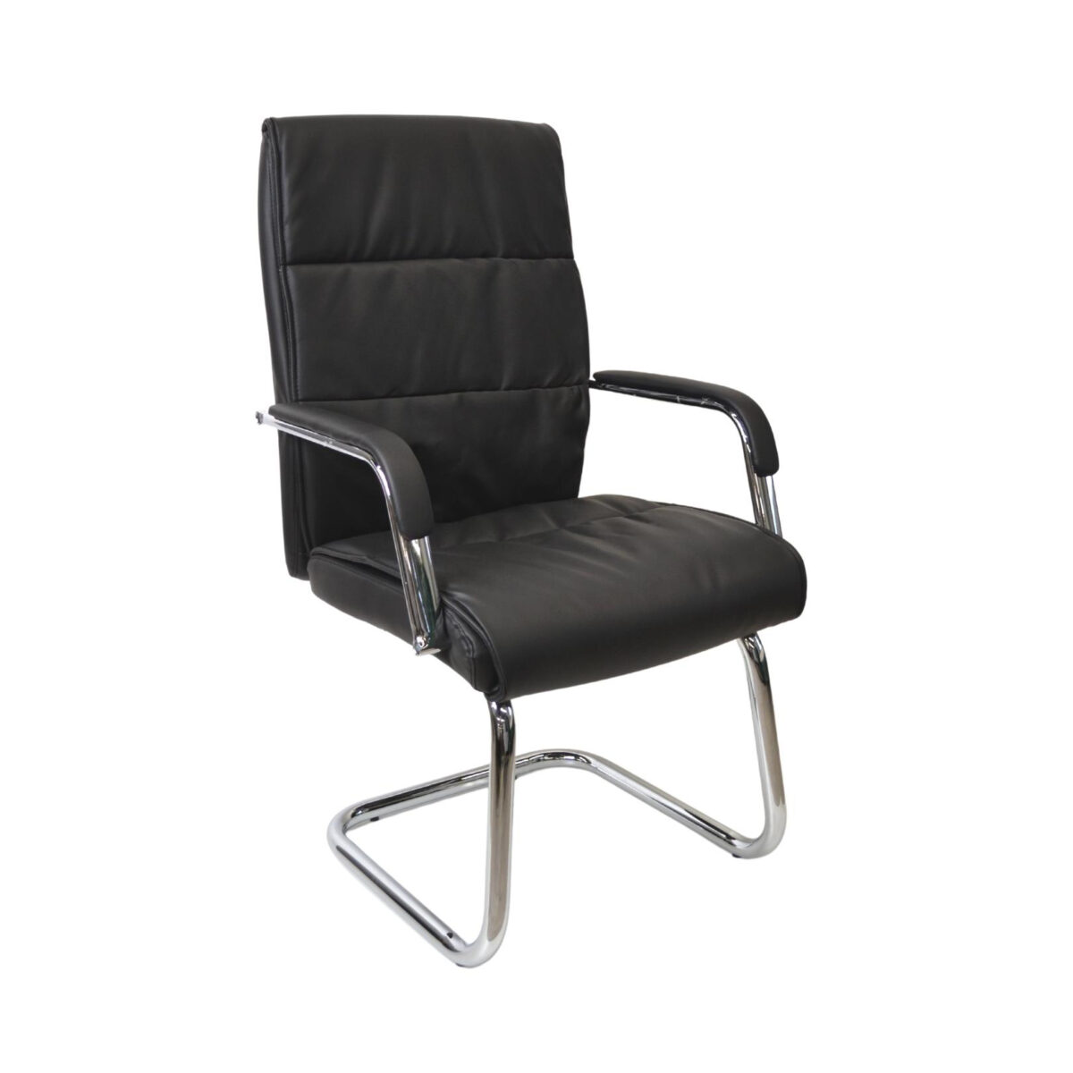 Scaun De Birou F-81l Black Descoperă scaunul de birou F-81L Black, ideal pentru confortul tău la muncă. Cu picioare și brațe din oțel cromat, tapițat în piele eco, acest scaun combină eleganța și funcționalitatea. Înălțimea de 44 cm și lățimea de 50 cm asigură un suport optim. Disponibil și în gri.