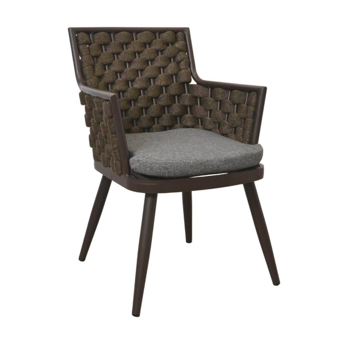 Scaun Terasă Fiesta Brown Descoperă Scaunul Terasă Fiesta Brown, ideal pentru mobilier Horeca și grădină! Ușor, comod și elegant, cu structură din aluminiu durabil și stofă hidrofobă. Înălțime 80 cm, lățime 55 cm, suportă până la 150 kg. Transformă-ți terasa cu stil și confort!