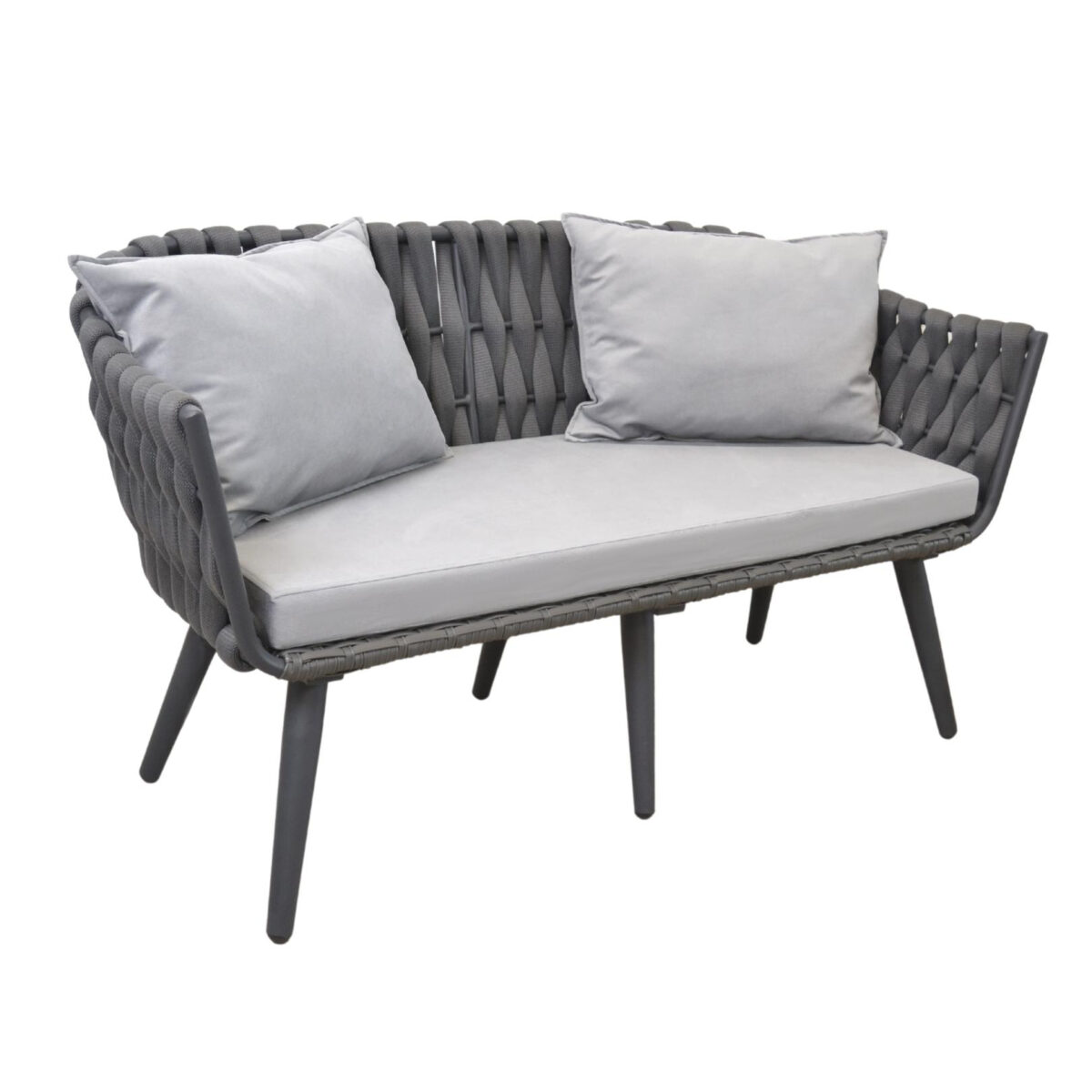 Sofa Terasă Elize Grey Descoperiți Sofa Terasă Elize Grey, un mix perfect de confort și eleganță pentru grădina dumneavoastră. Cu un design modern și materiale de calitate, această canapea oferă 200 kg capacitate de greutate. Ideală pentru momente relaxante pe terasă!