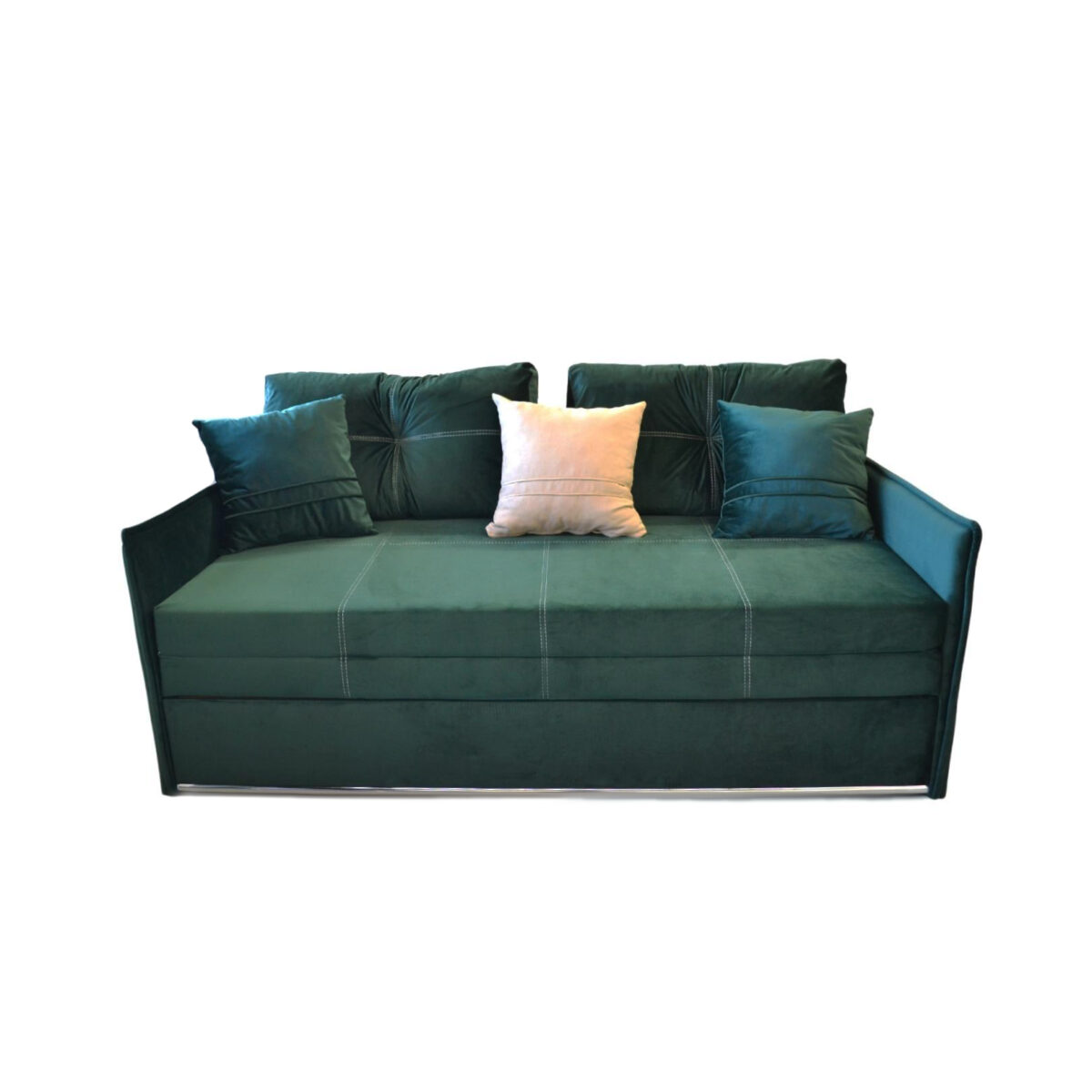 Canapea Extensibilă Orion 1800 Dark Green Descoperiți canapeaua extensibilă Orion 1800 Dark Green, perfectă pentru living-ul dumneavoastră! Cu perne decorative, ladă de depozitare și 180x190 cm pentru dormit, oferă confort și eleganță în orice spațiu. Ideală pentru relaxare și primirea oaspeților!