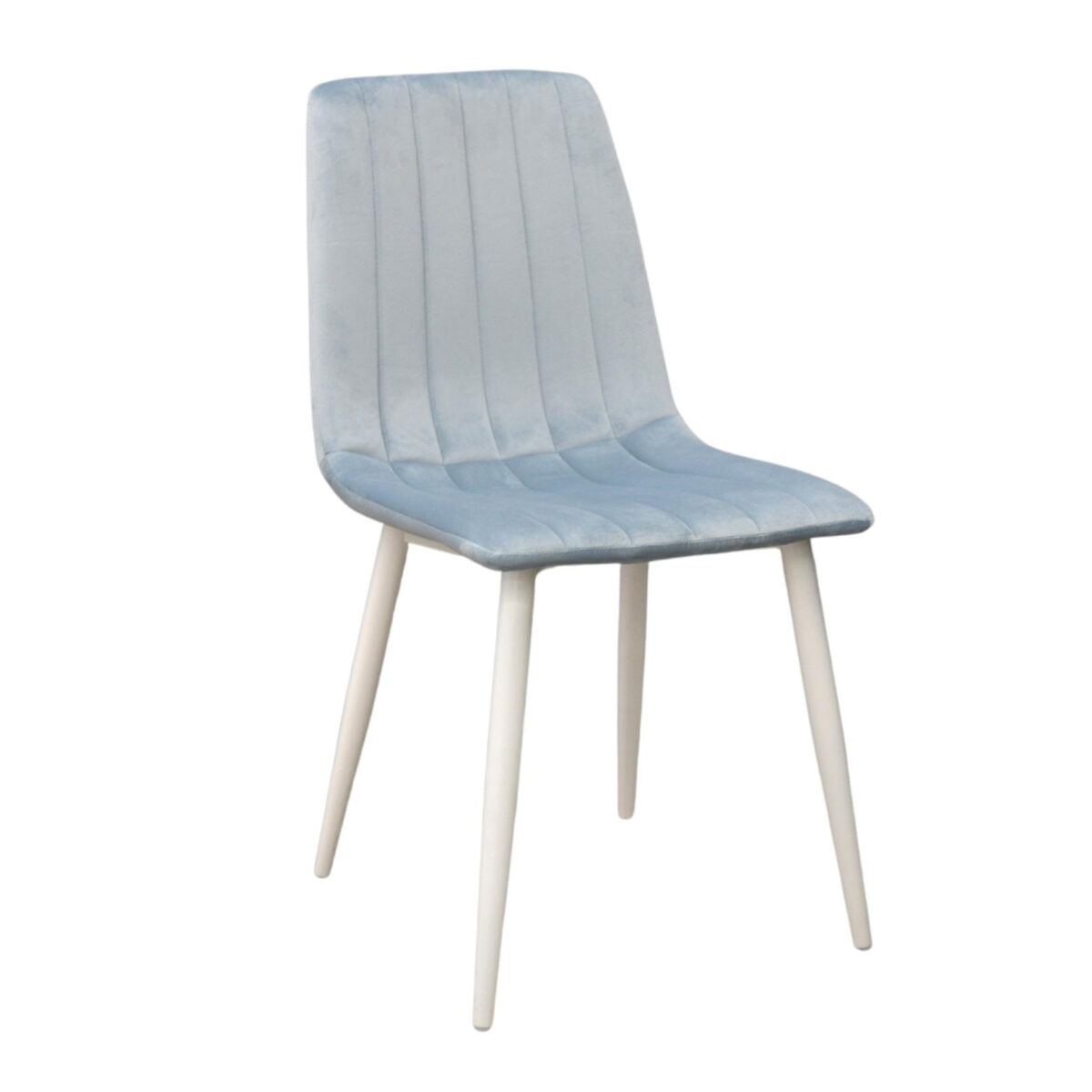 Scaun DC-90P~N17 Catifea Light Blue+White Legs Стул DC-90P в нежном цвете Light Blue идеально дополнит вашу кухню. Мягкий бархат и прочные металлические ножки обеспечивают комфорт и долговечность. Доступно множество цветов и материалов. Создайте элегантный интерьер с удобной мебелью для кухни!