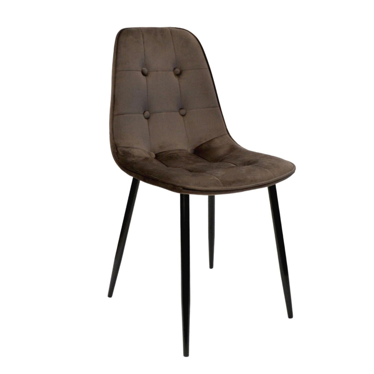 Стул M-01-3 (Hlr-49) Catifea Brown+Black Legs Стул M-01-3 (Hlr-49) Catifea Brown с черными металлическими ножками добавит элегантности вашей кухне. Удобная бархатная обивка и стильный дизайн обеспечат комфорт и долговечность. Доступен в разных цветах и вариантах обивки.