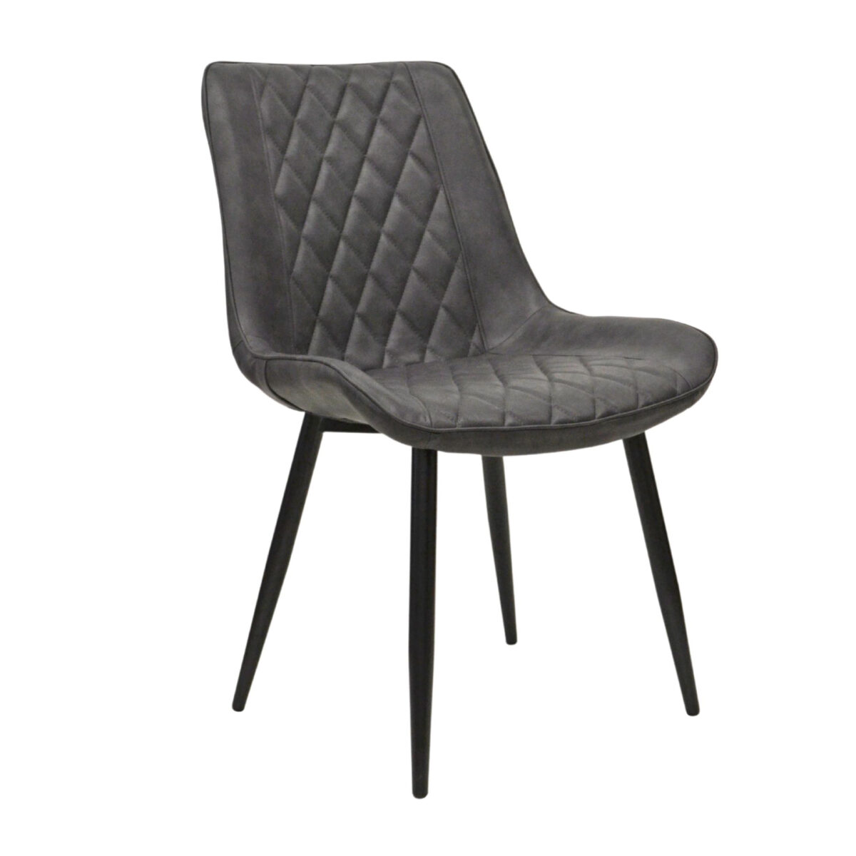 Стул Hans~Black  PU Cosy 16+Black Legs Стул Hans в темно-сером оттенке — идеальный выбор для вашей кухни! Сочетание фанеры, полиуретановой пены и приятной экокожи обеспечивает комфорт и стиль. Металлические ножки с защитой для пола добавляют прочности. Доступен в разных цветах.