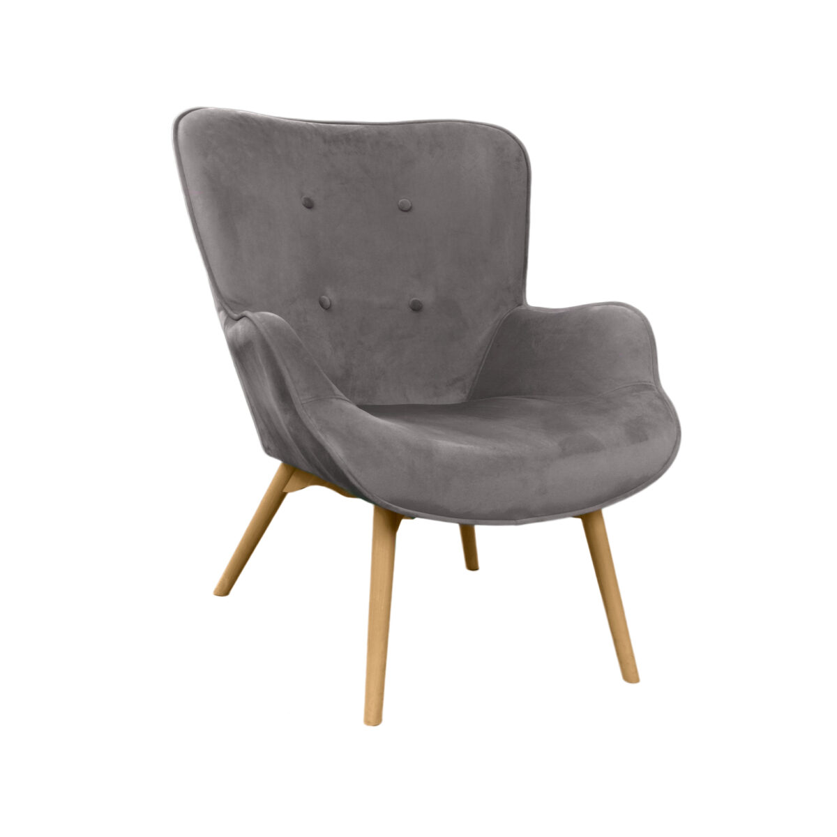 Leonard Dark Grey Velvet Armchair