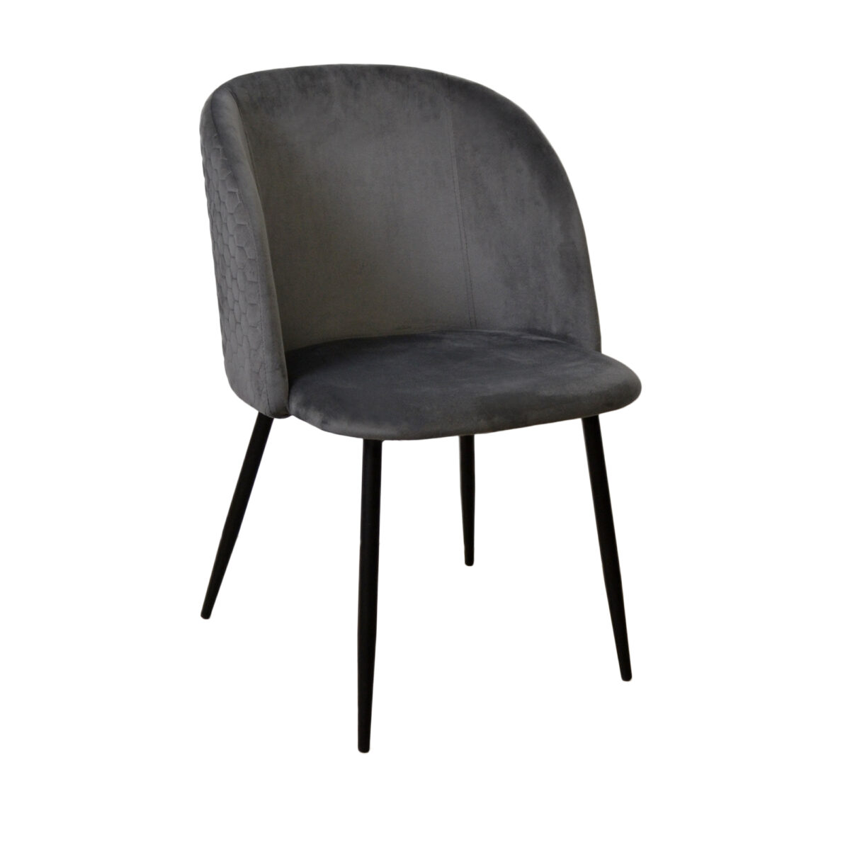 Scaun Spectre Dark Grey Transformă-ți bucătăria cu scaunul Spectre Dark Grey! Confortabil, elegant, tapițat cu catifea moale și picioare metalice, este ideal pentru orice spațiu. Înălțime de 80 cm, lățime de 53 cm. Alege stilul perfect!