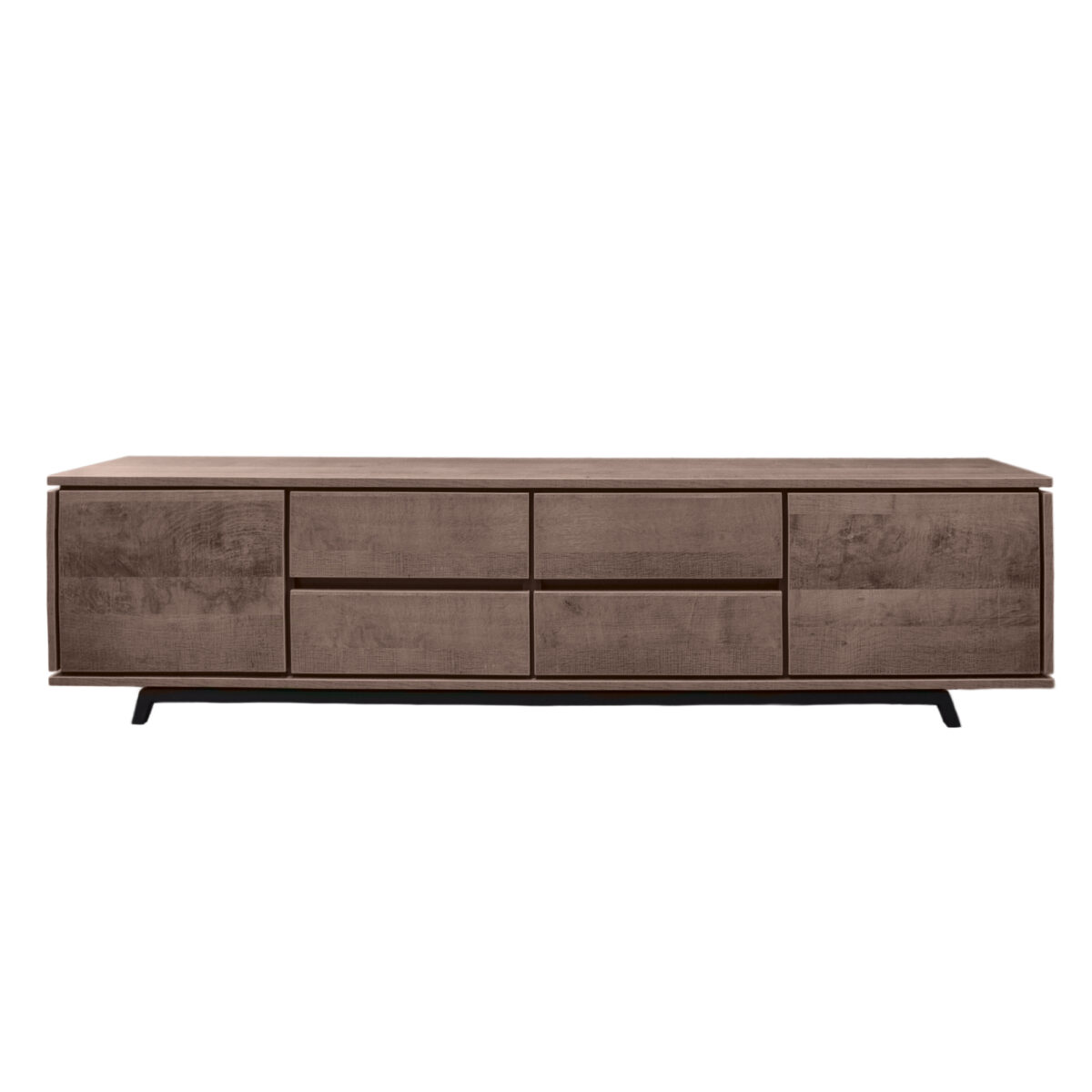 Consolă Tv Havana Colonial + Antracit Сonsola TV Havana Colonial + Antracit, o piesă elegantă pentru livingul tău. Realizată din PAL melaminat stabil și picioare din metal, aceasta oferă 4 sertare încăpătoare și zone de stocare închise. Adaugă un plus de stil și funcționalitate oricărui interior!