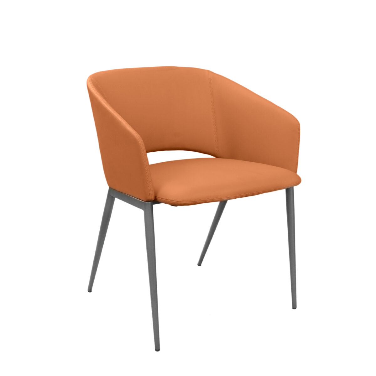 Office Chair U321 Orange Discover the U321 office chair in a vibrant orange hue! Perfect for work and relaxation, it offers comfort and style. Its construction from metal, plywood, and polyurethane foam, along with eco-leather upholstery, makes it an ideal choice for your office.