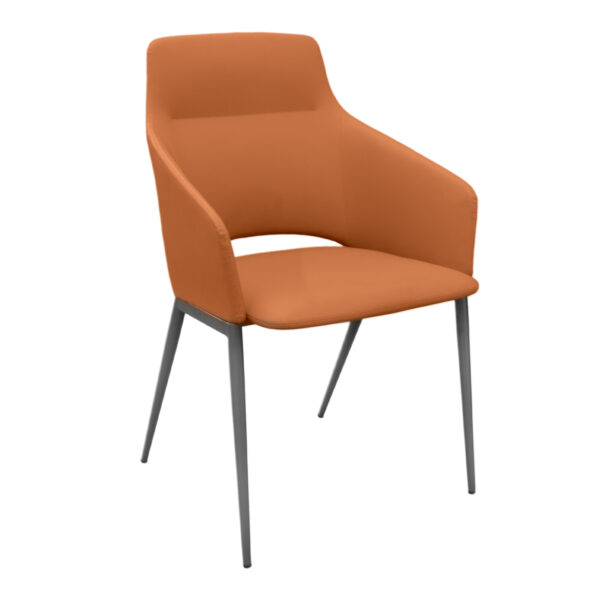 Office Chair U322 Orange Enhance your office with the U322 office chair in orange! Ensure optimal comfort with a stylish design, painted metal legs, and eco-leather upholstery. Perfect for both work and relaxation. Choose comfort and functionality!