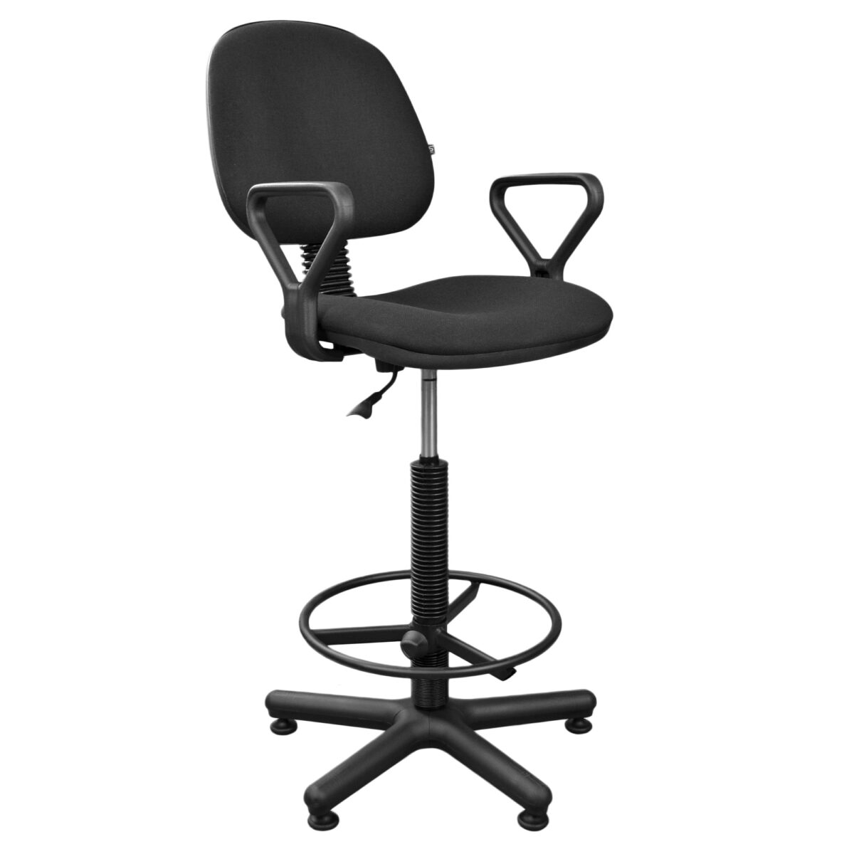 Fotoliu Birou/Recepție REGAL Gtp Ring Base Black Descoperă fotoliul de birou/recepție REGAL Gtp Ring Base Black – un scaun rotativ ergonomic, ajustabil, ideal pentru muncă confortabilă. Executat din materiale de calitate, rezistent la uzură, perfect pentru clinici și birouri. Înălțime ajustabilă între 56-84 cm!