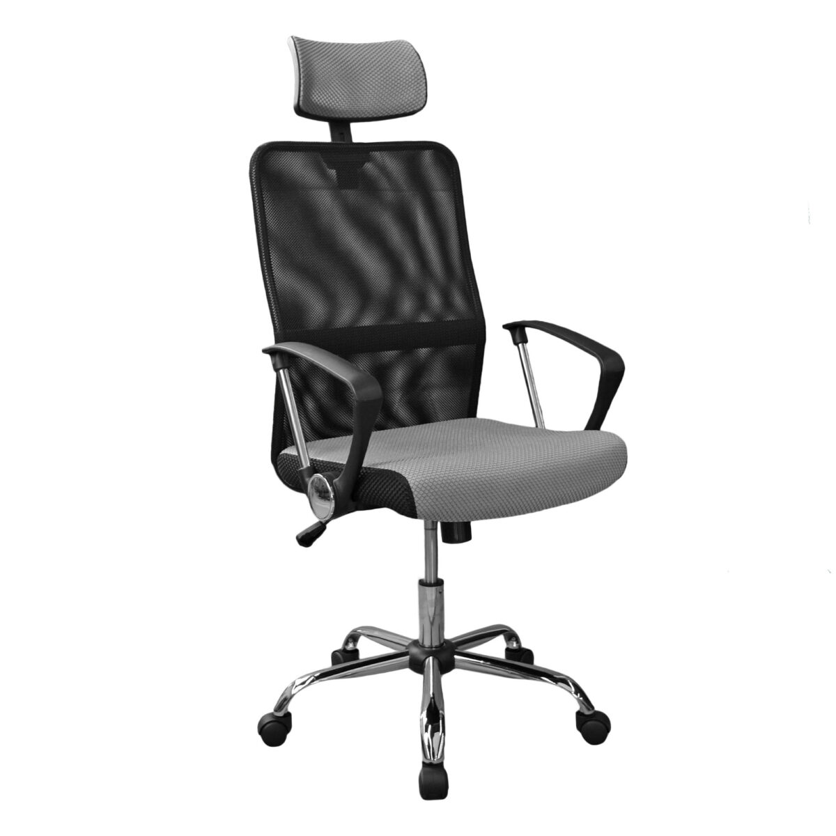 Fotoliu Birou 6020-12~Grey Работайте продуктивно и комфортно с офисным креслом 6020-12 в сером цвете. Удобная конструкция, металл хром и нейлон, регулируемый механизм и независимая поддержка подголовника. Идеально подходит для любого рабочего пространства.