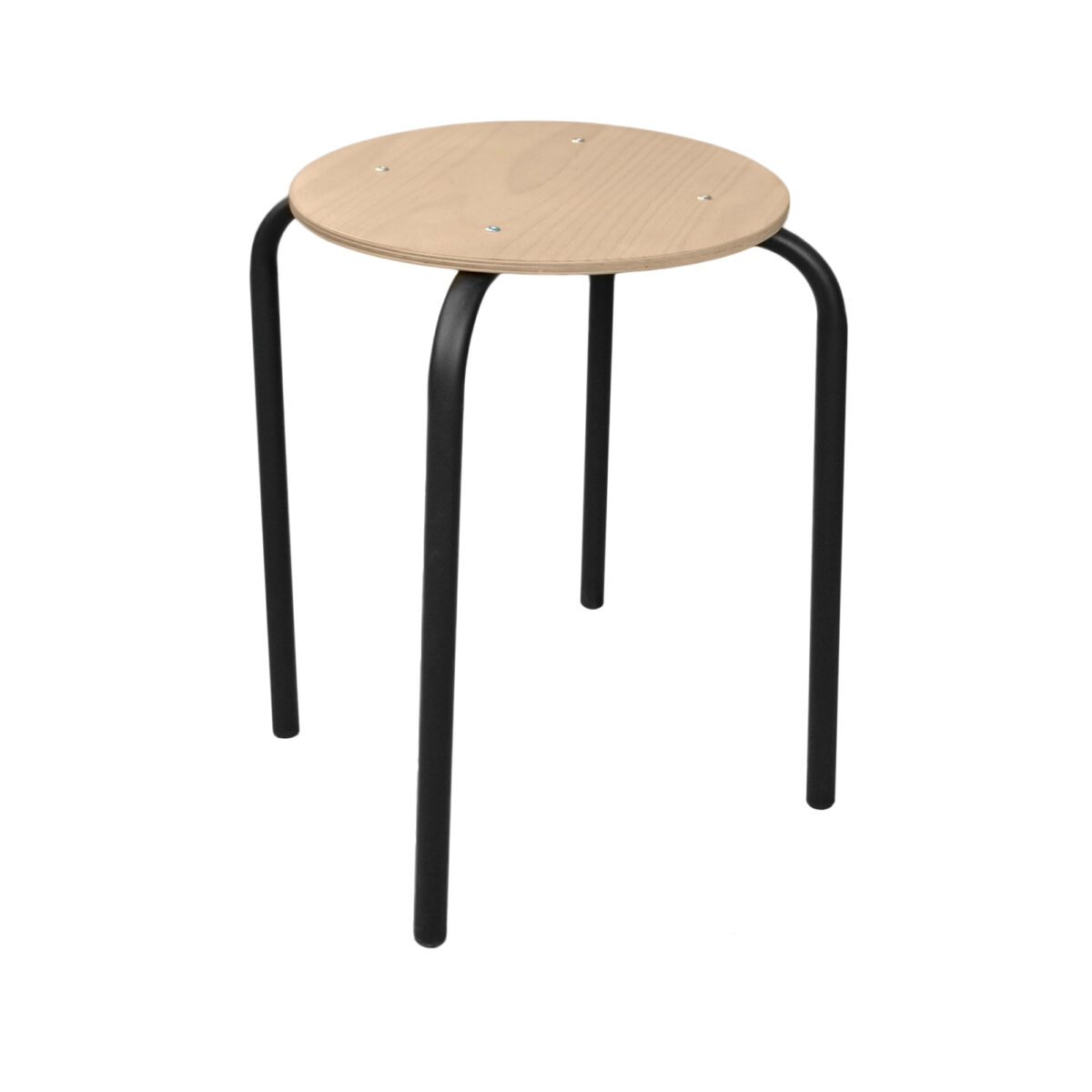 Stool Tmb Black Legs Discover the TMB stool with black legs, perfect for your kitchen! Compact and comfortable, featuring a painted metal frame and a seat made of durable wood, ideal for daily use. Choose an extra touch of functionality and style for your interior!