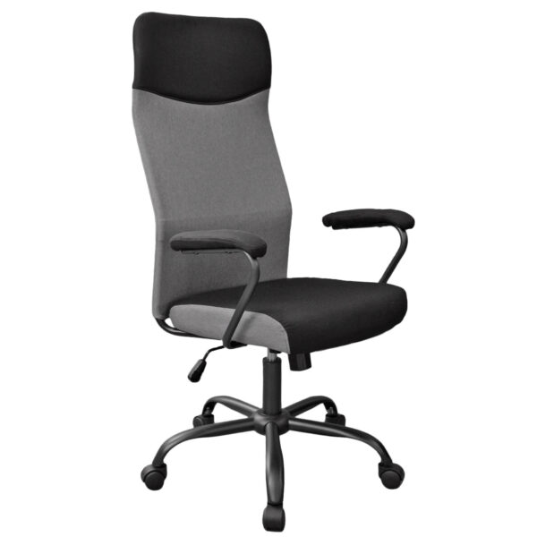 Офисное кресло F-6310 Grey Black Офисное кресло F-6310 Grey Black предлагает идеальное сочетание комфорта и стиля. Металлическое основание, фанерный каркас и качественная ткань обеспечивают долговечность. Механизм Tilt позволяет регулировать высоту и наклон для удобной работы.
