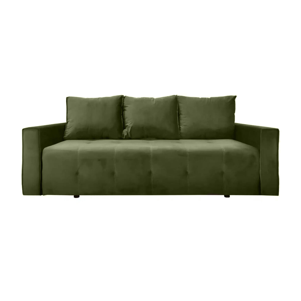 Parma Green Expandable Sofa Discover the Parma Green extendable sofa, perfect for any space! Made from quality wood with Bonnell springs and polyurethane foam, it offers maximum comfort. With a storage compartment and the ability to extend, you can quickly transform it into a bed measuring 155×190 cm.