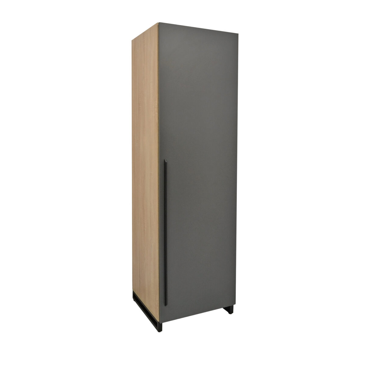 Clothes Closet 60 (Bar) Discover the Clothes Cabinet 60 (Bar) - the ideal solution for the office, living room, or bedroom. Made from melamine-faced chipboard, with durable metal legs and a modern design, it offers optimal storage space. Features slow-close doors and adjustable shelves for maximum comfort.
