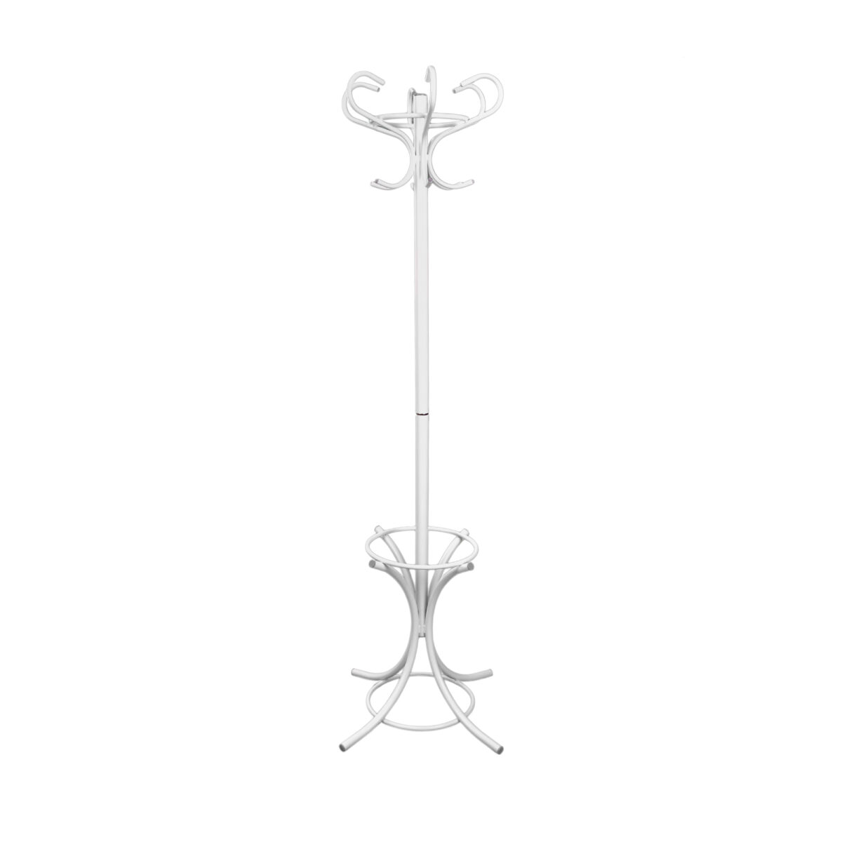 Cuier Venezia White Descoperă Cuierul Venezia White, ideal pentru birou sau living! Cu un design elegant, din metal vopsit, acest cuier de 182 cm înălțime se integrează perfect în orice spațiu, având 12 agățători și suport pentru umbrele. Alege funcționalitatea și stilul!