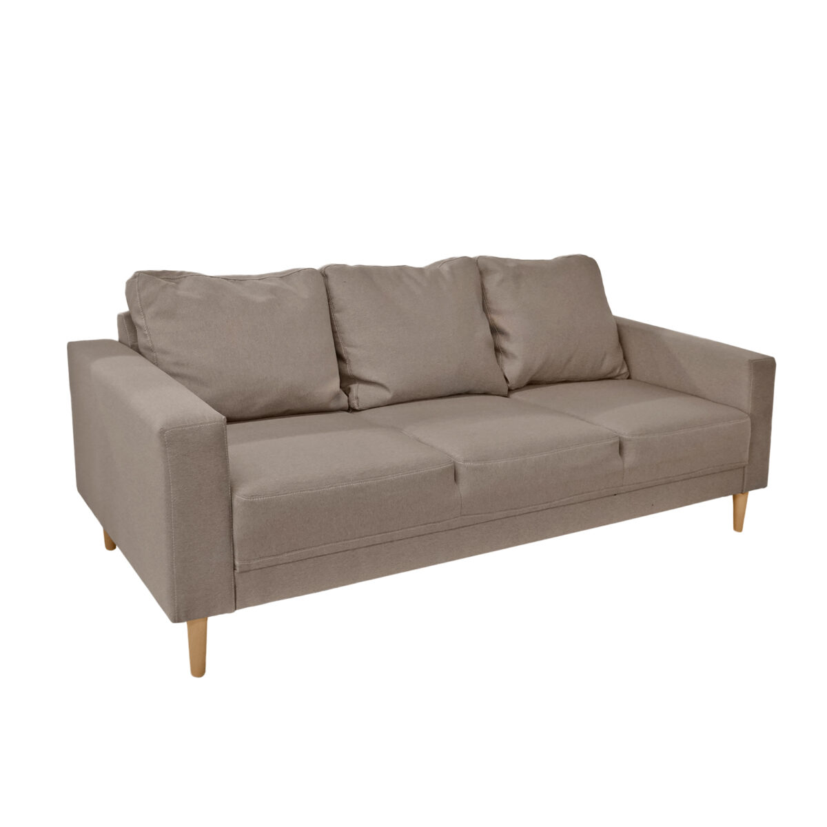 Canapea Monet Brown Descoperiți canapeaua Monet Brown, elegantă și modernă, ideală pentru 2 persoane. Cu 3 perne decorative detașabile și cadru din lemn rezistent, oferă confort și stil în orice spațiu. Înălțime numai 64 cm, perfectă pentru birou sau living.