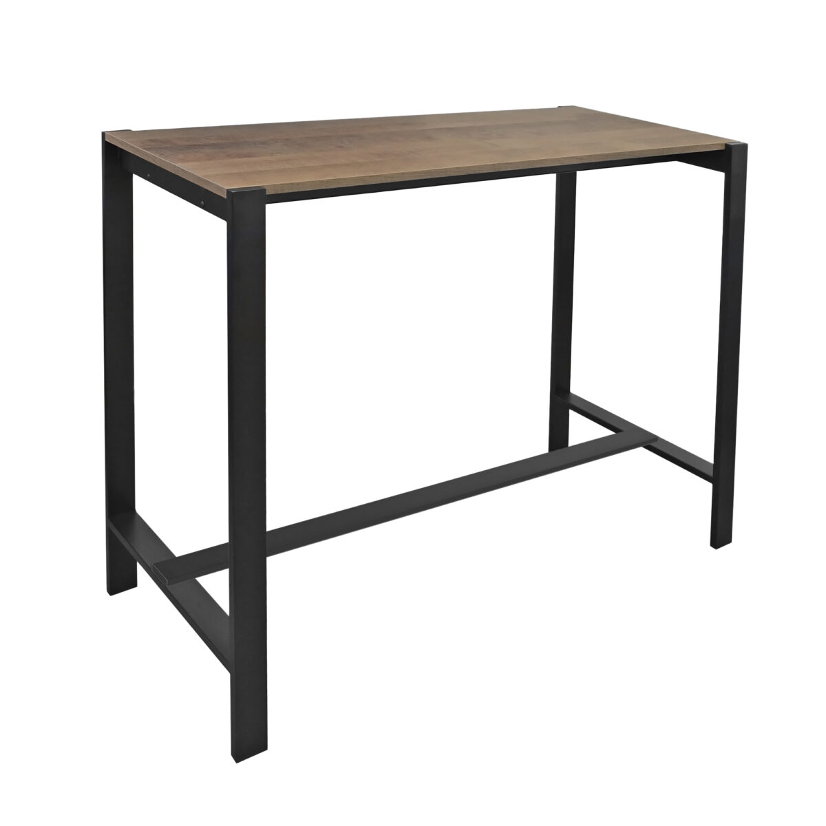 Dolores Pal Bar Table/Break Discover the Dolores bar table, perfect for decorating a modern space in your kitchen or living room. Made from laminated particle board with stylish metal legs, it offers comfort and versatility. Create a relaxing and welcoming atmosphere with friends and family!