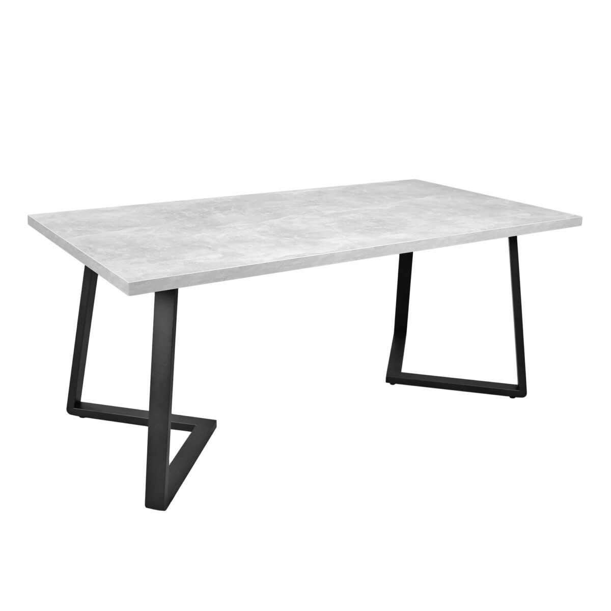 Masă FRIDA Beton+Black Legs 180×90 Descoperă masa FRIDA din beton cu picioare negre, perfectă pentru birou! Cu dimensiuni de 180x90 cm, adaugă un plus de stil și funcționalitate spațiului tău de lucru. Ideală pentru birourile moderne, această mobilă combină designul elegant cu durabilitatea.
