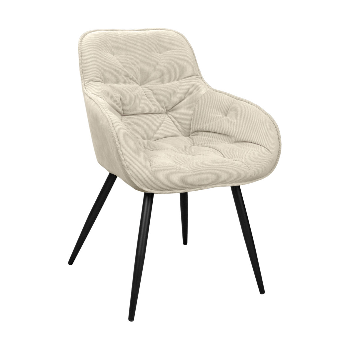 Стул Daisy Beige Velvet Преобразите вашу кухню с бежевым стулом Daisy из бархата! Элегантный дизайн, прочный металлический каркас и комфортное сиденье из полиуретановой пены делают его идеальным выбором. Доступен также в сером, розовом и синем цветах для вашего интерьера.
