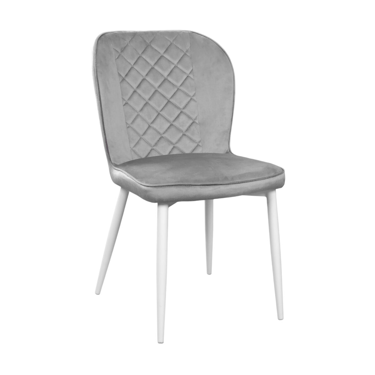 Стул Tusk Catifea Dark Grey+White Legs Стул Tusk Catifea Dark Grey с белыми ножками - идеальный выбор для вашей кухни! Уютное бархатное сиденье и прочный каркас из фанеры обеспечивают комфорт. Высота сиденья 49 см, стильный дизайн подходит для любого интерьера. Доступен в различных цветах.