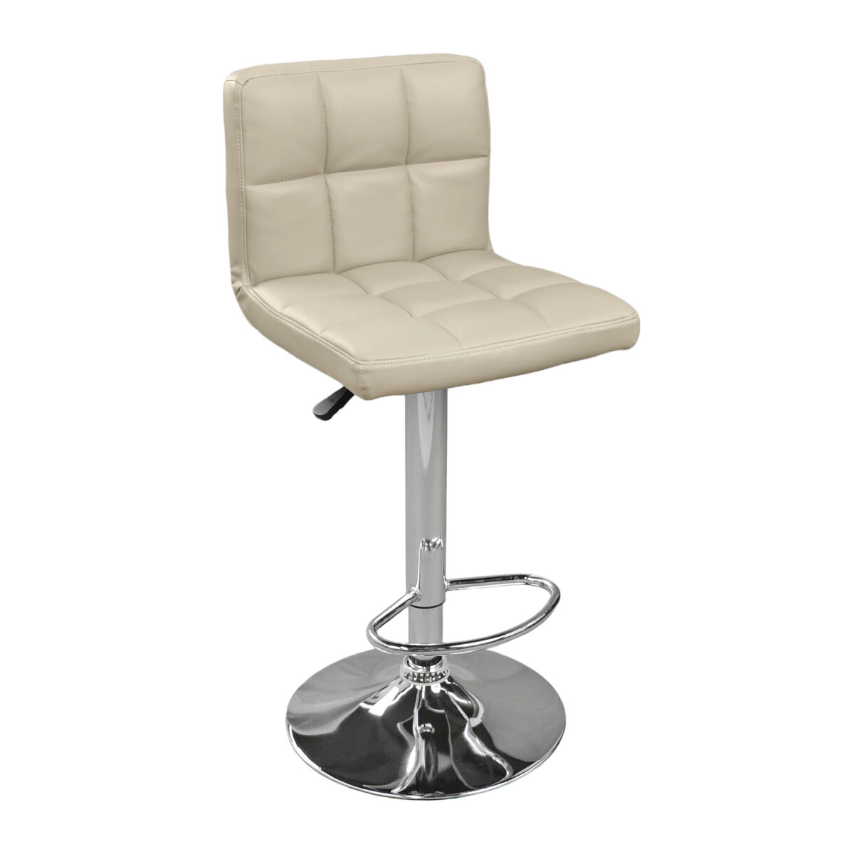 Bar Stool SB-043 Cappuccino Discover the SB-043 Cappuccino Bar Stool, perfect for any modern kitchen! With an elegant design and a chrome steel frame, it offers maximized comfort thanks to the height adjustment mechanism and the footrest. Includes lumbar support for long-term comfort!