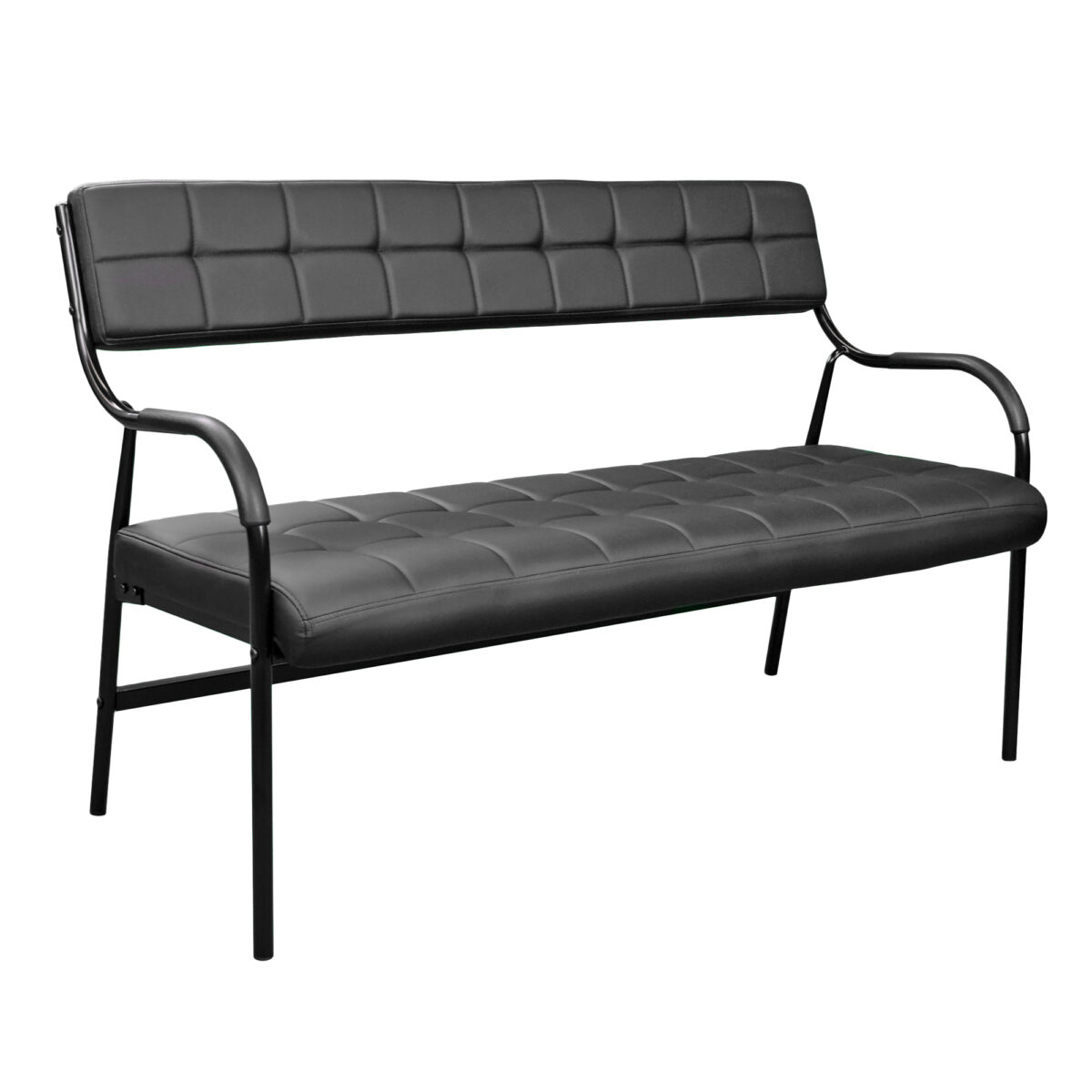 Bench N-13 Black Discover the N-13 Black Bench, an elegant and comfortable piece, perfect for offices and waiting areas. With a durable construction of plywood, plastic, and metal, and upholstery made from eco-leather, this bench provides comfort and style in any space.