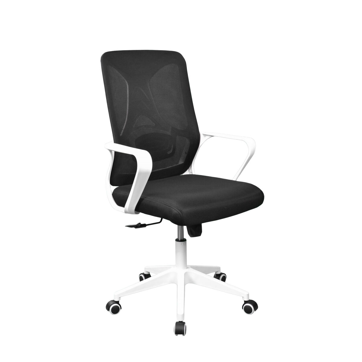Fotoliu Birou F-20141 A~Black+White Frame Bucură-te de confortul suprem la birou cu fotoliul F-20141A Black+White. Dotat cu mecanism Tilt pentru ajustarea înălțimii și balansare liberă, acest scaun elegant îmbină designul modern cu funcționalitatea. Perfect pentru o muncă productivă!