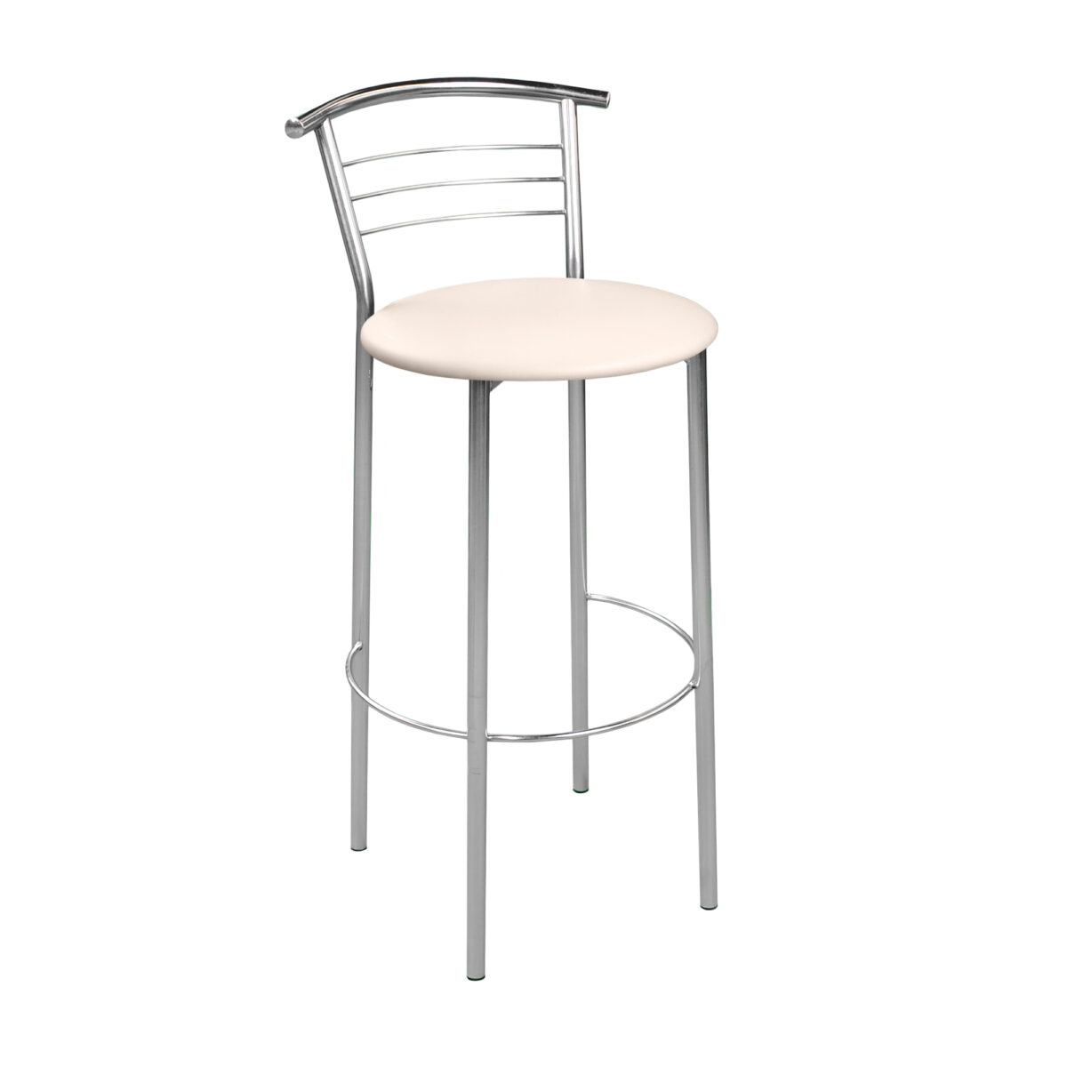 Bar Chair Marco Hoker Chrome V-18 Discover the Marco Hoker Chrome V-18 bar stool, elegant and modern, ideal for any contemporary bar or kitchen. With a chrome metal frame and an eco-leather upholstered seat, this stool offers comfort, durability, and a sophisticated design, perfect for any decor.