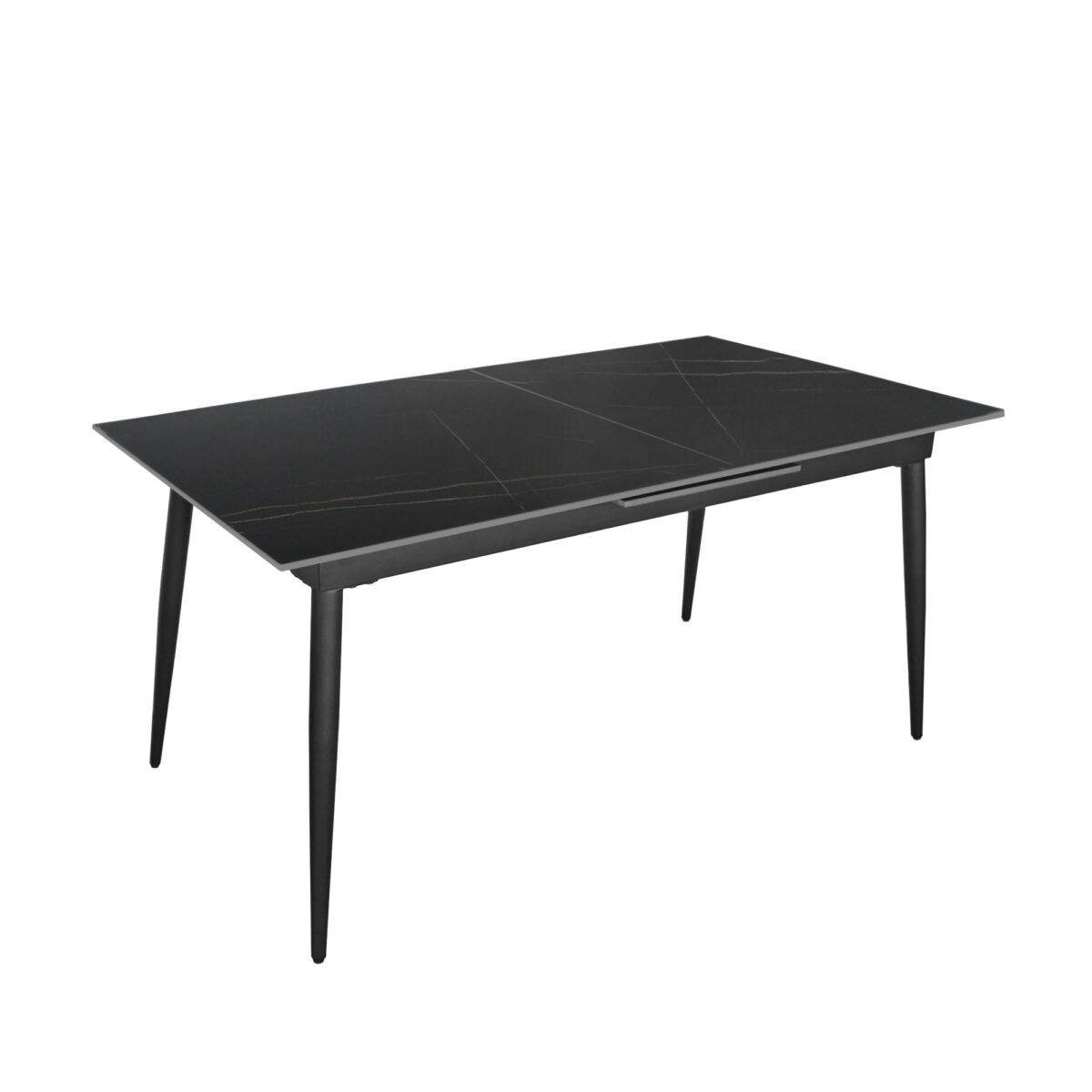 Extendable Table VANESSA Black Lawrence Gold 160/200×85
