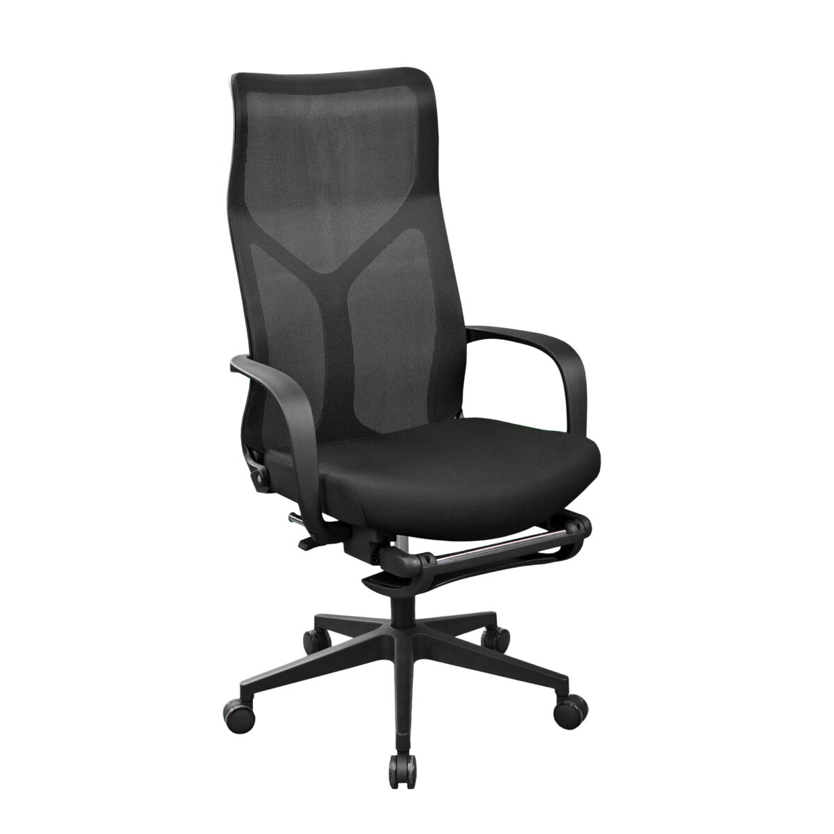 Alfa Black Office Armchair Discover the Alfa Black Office Armchair, an ergonomic model ideal for your comfort. With a construction of acrylic mesh and polyurethane foam, it offers durability and easy movement thanks to its wheels. Easily adjust the height and tilt to maximize your comfort at the desk.