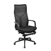 Alfa Black Office Armchair Discover the Alfa Black Office Armchair, an ergonomic model ideal for your comfort. With a construction of acrylic mesh and polyurethane foam, it offers durability and easy movement thanks to its wheels. Easily adjust the height and tilt to maximize your comfort at the desk.