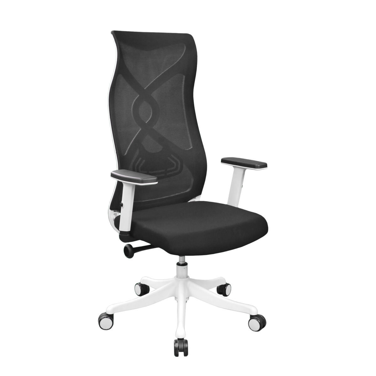 Fotoliu Birou FOREST~Black/White Descoperă confortul și eleganța fotoliului de birou FOREST Black/White. Cu un design modern și ajustabil, acest fotoliu oferă suport ideal pentru utilizarea zilnică. Tapițeria respirabilă și rotilele ergonomice îl fac perfect pentru orice birou. Alege calitatea și stilul!