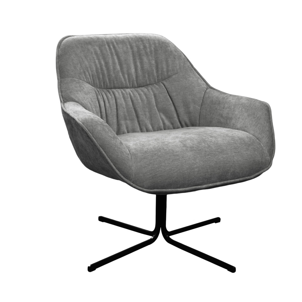 Fotoliu MADRID Grey Descoperă fotoliul MADRID Grey, o alegere elegantă și funcțională pentru orice spațiu de locuit. Cu tapițerie din catifea gri, cadru metalic solid și mecanism de rotație 360°, acest fotoliu oferă confort, stil și durabilitate. Ideal pentru cei care apreciază designul sofisticat!