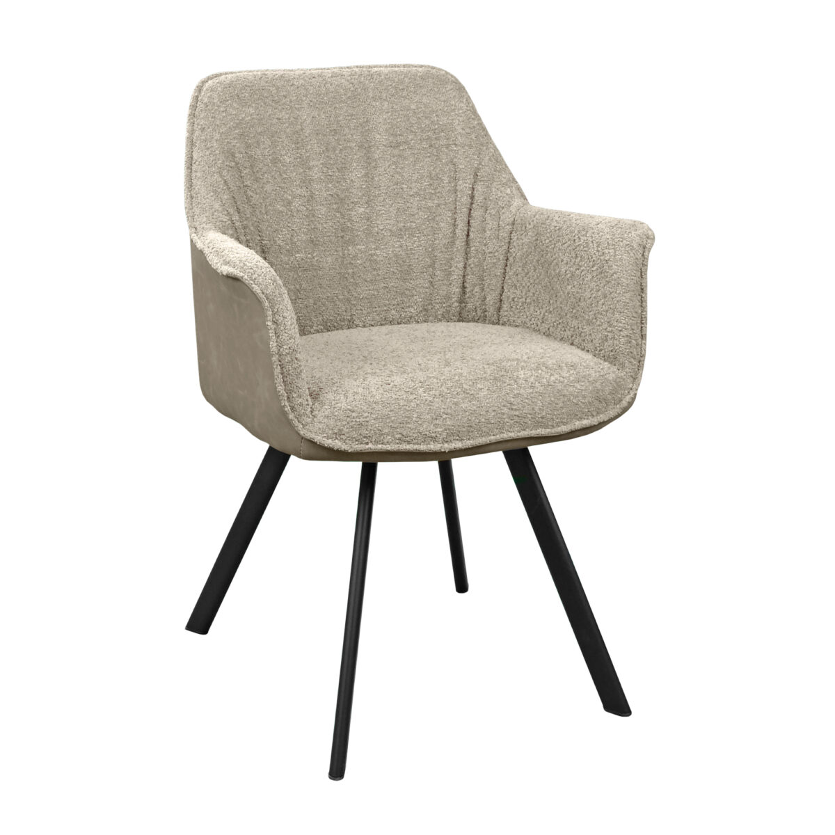 Scaun Tipsy Beige Descoperă scaunul Tipsy Beige, un element elegant și confortabil pentru bucătăria ta. Construit din placaj și metal, cu tapițerie din stofă bej și piele eco, acest scaun adaugă un aer sofisticat și călduros, perfect pentru orice stil de interior. Alege confortul și rafinamentul!