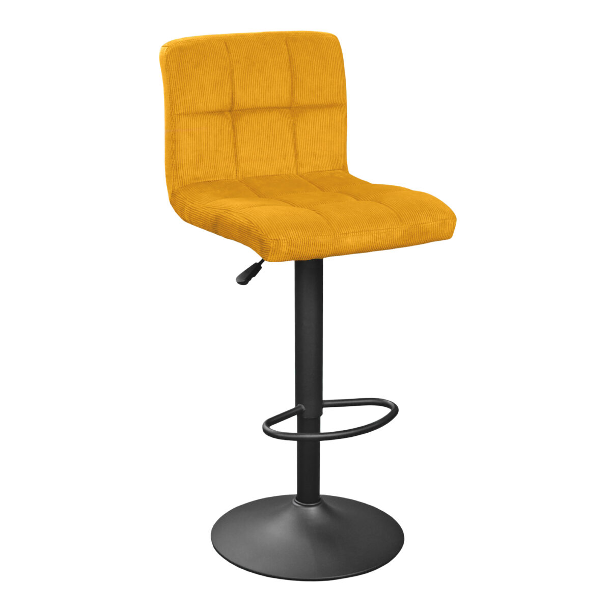Scaun de bar SB-044~Velvet Dark Curry(Mustar)+Black Legs Descoperiți scaunul de bar SB-044 Velvet Dark Curry, perfect pentru orice bucătărie modernă! Cu un design elegant, tapițat în catifea moale și suport pentru picioare, oferă confort și stil. Baza metalică rotundă asigură stabilitate, iar înălțimea este reglabilă. Ideal pentru a adăuga un plus de rafinament în zona dvs. de bar!
