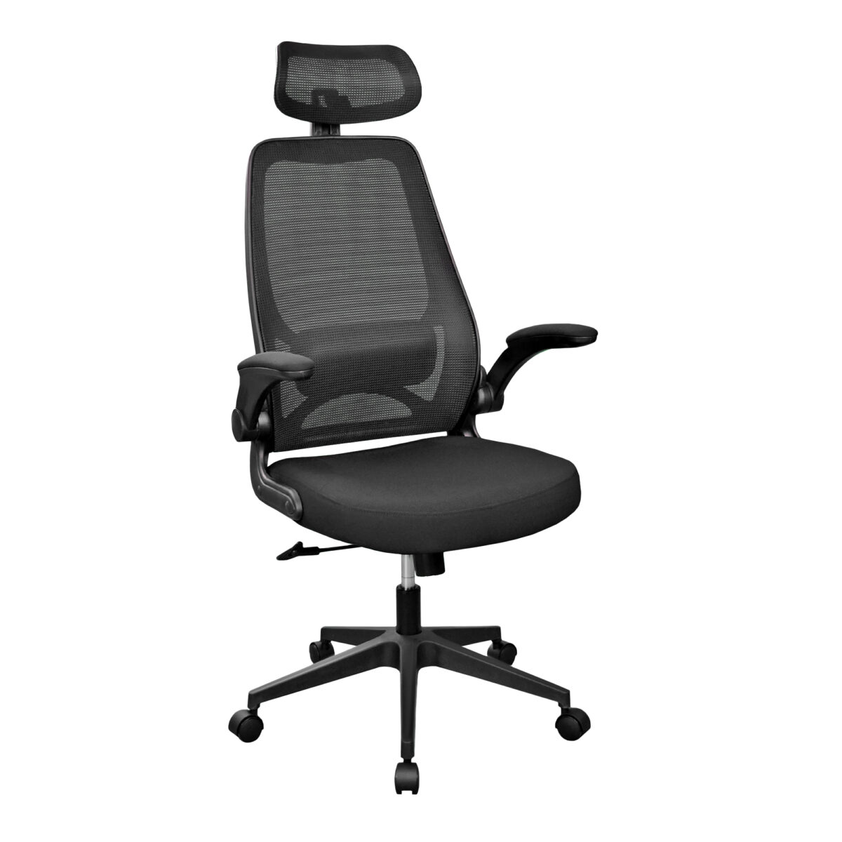 Office Armchair MIRON Black Discover the MIRON Black Office Armchair, a perfect combination of modern design and ergonomic comfort. Ideal for the office, with mesh upholstery and a Tilt mechanism, it is designed to provide optimal support while working. Choose durability and style with MIRON!