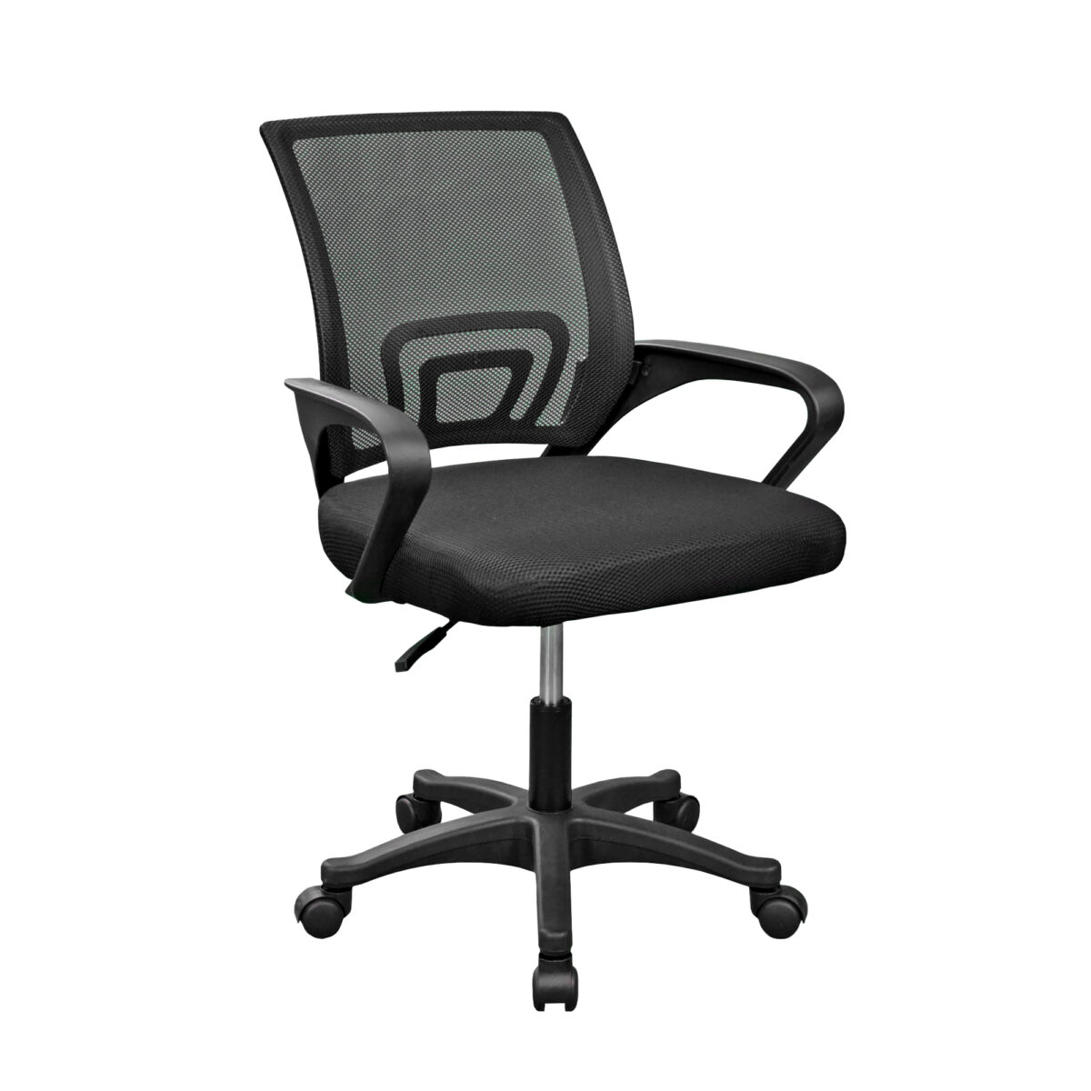 Office Armchair Orest Black Discover the Orest Black Office Armchair, perfect for the office or home. With a modern and comfortable design, the acrylic mesh upholstery ensures ventilation, while the lifting mechanism allows you to maintain the correct posture. A durable and elegant choice for any space!