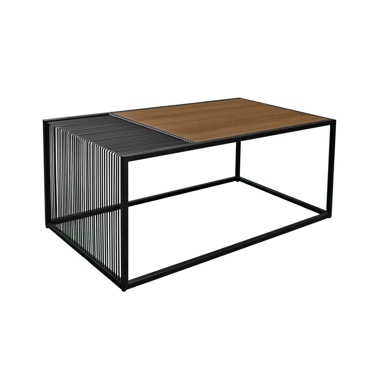 KORA Coffee Table Discover the KORA coffee table, an elegant and functional piece for any living room. With a solid melamine chipboard top and a metal frame, KORA offers durability and style. Ideal for moments of relaxation and gatherings with friends.